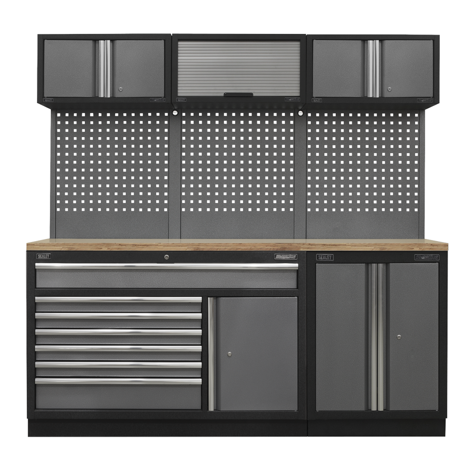 Sealey APMSSTACK11W Superline Pro 2.04m Storage System - Pressed Wood Worktop