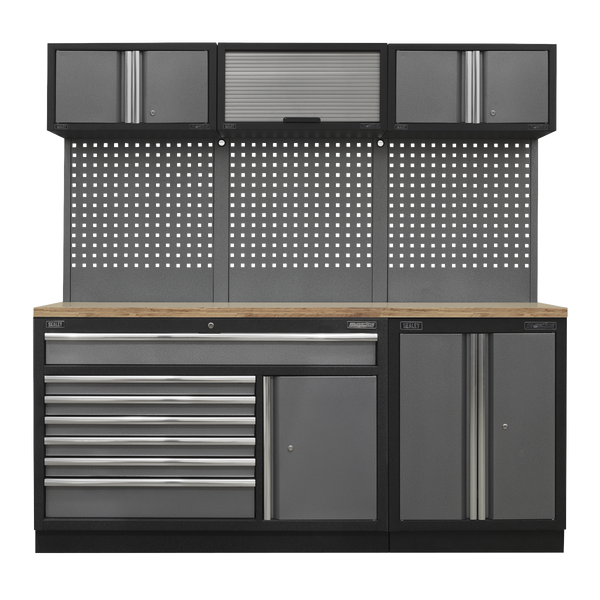 Sealey APMSSTACK11W Superline Pro 2.04m Storage System - Pressed Wood Worktop