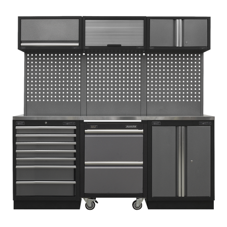 Sealey APMSSTACK12SS Superline Pro 2.04m Storage System - Stainless Steel Worktop