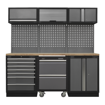 Sealey APMSSTACK12W Superline Pro 2.04m Storage System - Pressed Wood Worktop