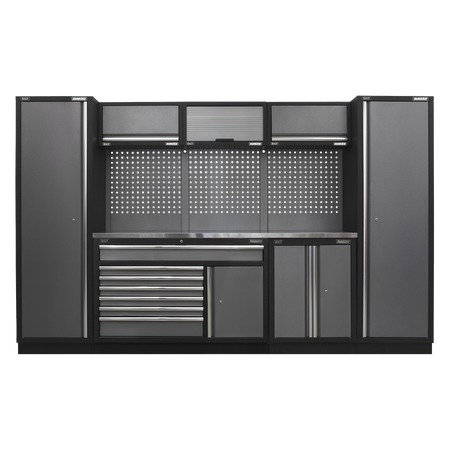 Sealey APMSSTACK13SS Superline Pro 3.24m Storage System - Stainless Steel Worktop