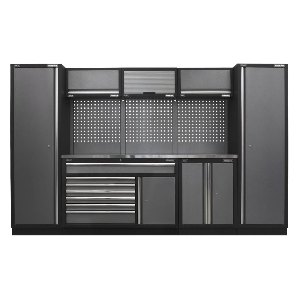 Sealey APMSSTACK13SS Superline Pro 3.24m Storage System - Stainless Steel Worktop