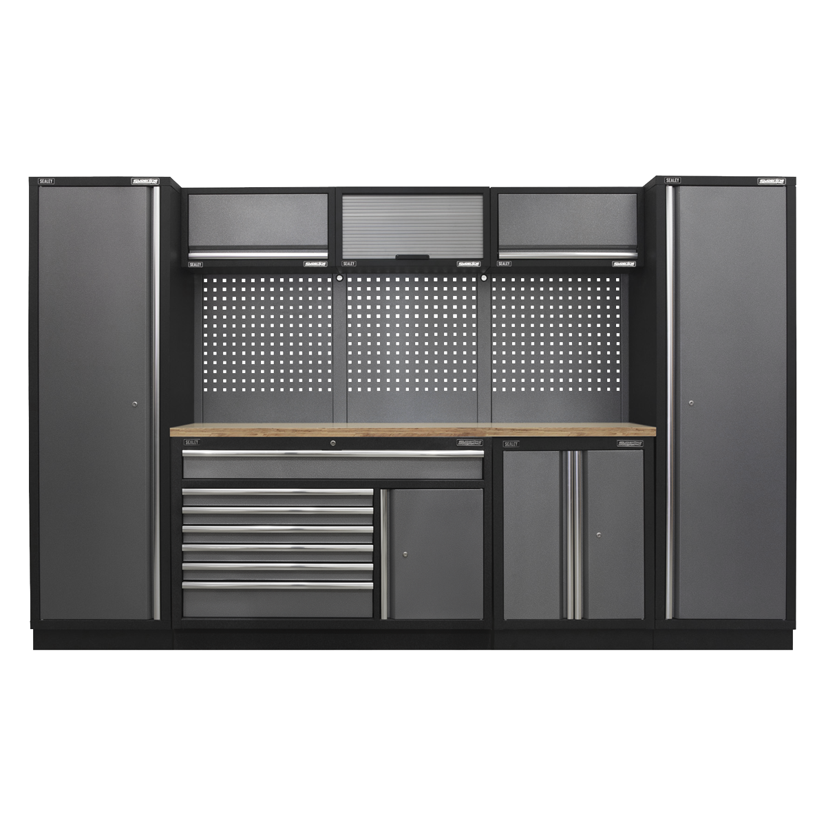 Sealey APMSSTACK13W Superline Pro 3.24m Storage System - Pressed Wood Worktop
