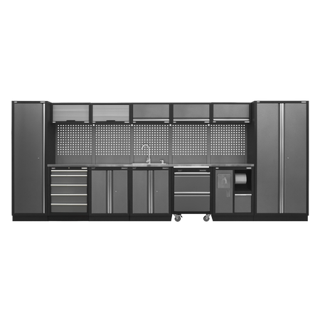 Sealey APMSSTACK17SS Superline Pro 4.9m Storage System - Stainless Worktop
