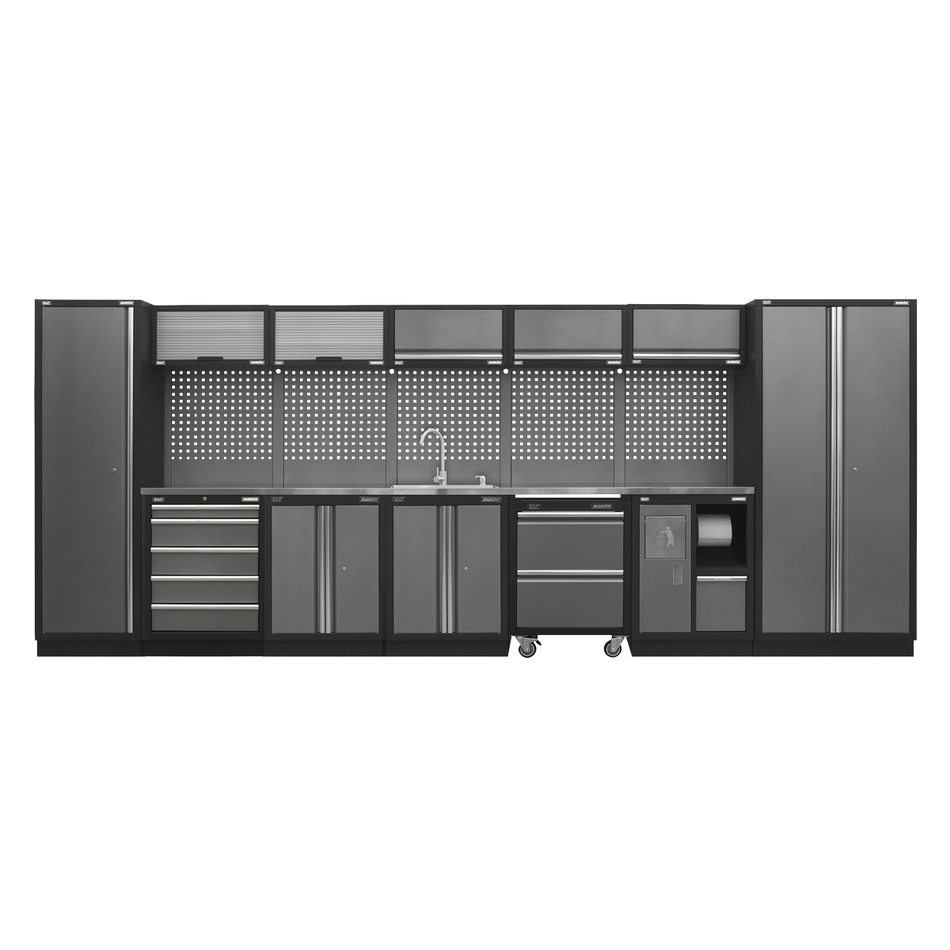 Sealey APMSSTACK17SS Superline Pro 4.9m Storage System - Stainless Worktop