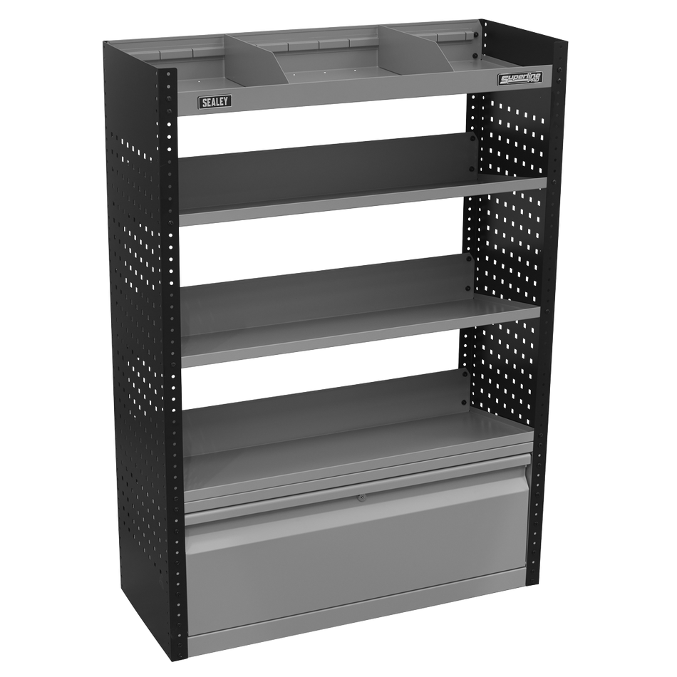 Sealey APMSVCOMBO2 Modular Slanted Shelf Van Storage System
