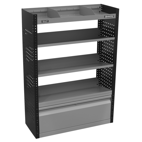 Sealey APMSVCOMBO2 Modular Slanted Shelf Van Storage System
