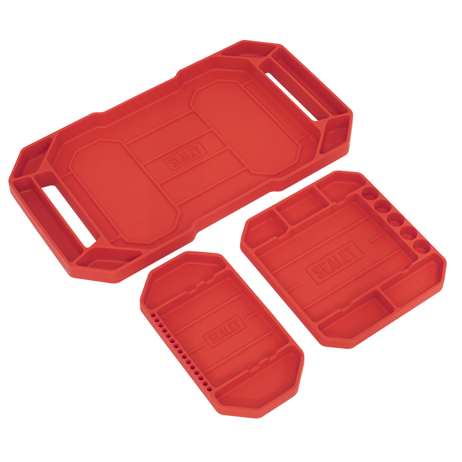 Sealey APNST4 Flexible Tool Trays Non-Slip - Pack of 3