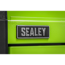 Sealey APPD4G 4 Drawer Push-to-Open Topchest with Ball-Bearing Slides - Hi-Vis Green