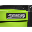 Sealey APPD4G 4 Drawer Push-to-Open Topchest with Ball-Bearing Slides - Hi-Vis Green