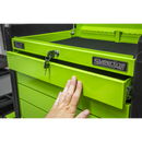 Sealey APPD4G 4 Drawer Push-to-Open Topchest with Ball-Bearing Slides - Hi-Vis Green
