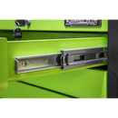 Sealey APPD4G 4 Drawer Push-to-Open Topchest with Ball-Bearing Slides - Hi-Vis Green
