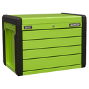Sealey APPD4G 4 Drawer Push-to-Open Topchest with Ball-Bearing Slides - Hi-Vis Green