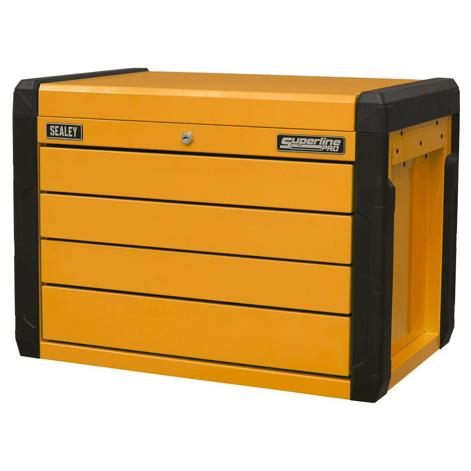 Sealey APPD4O 4-Drawer Push-to-Open Topchest with Ball-Bearing Slides - Orange