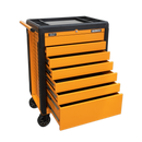 Sealey APPD7O 7 Drawer Push-To-Open Rollcab Hi-Vis Orange