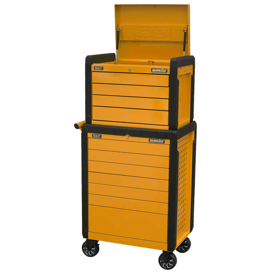 Sealey APPDSTACKO Rollcab 11 Drawer Push-To-Open Orange