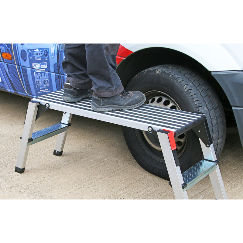 Sealey APS2 2-Tread Trade Aluminium Folding Platform EN 14183