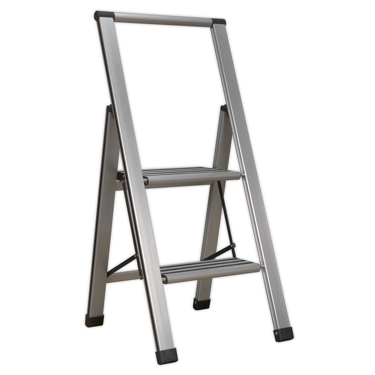 Sealey APSL2 2-Step Trade Aluminium Professional Folding Step Ladder 150kg Capacity