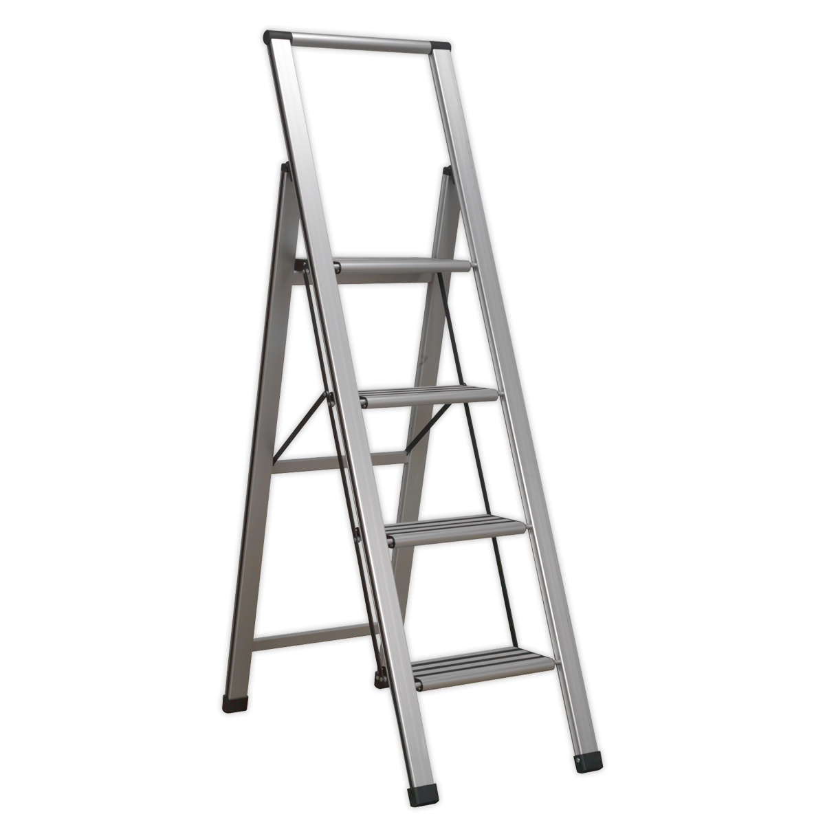 Sealey APSL4 4-Step Trade Aluminium Professional Folding Step Ladder 150kg Capacity