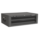 Sealey APSTACKTGR Topchest, Mid-Box & Rollcab Combination 14 Drawer with Ball-Bearing Slides - Grey