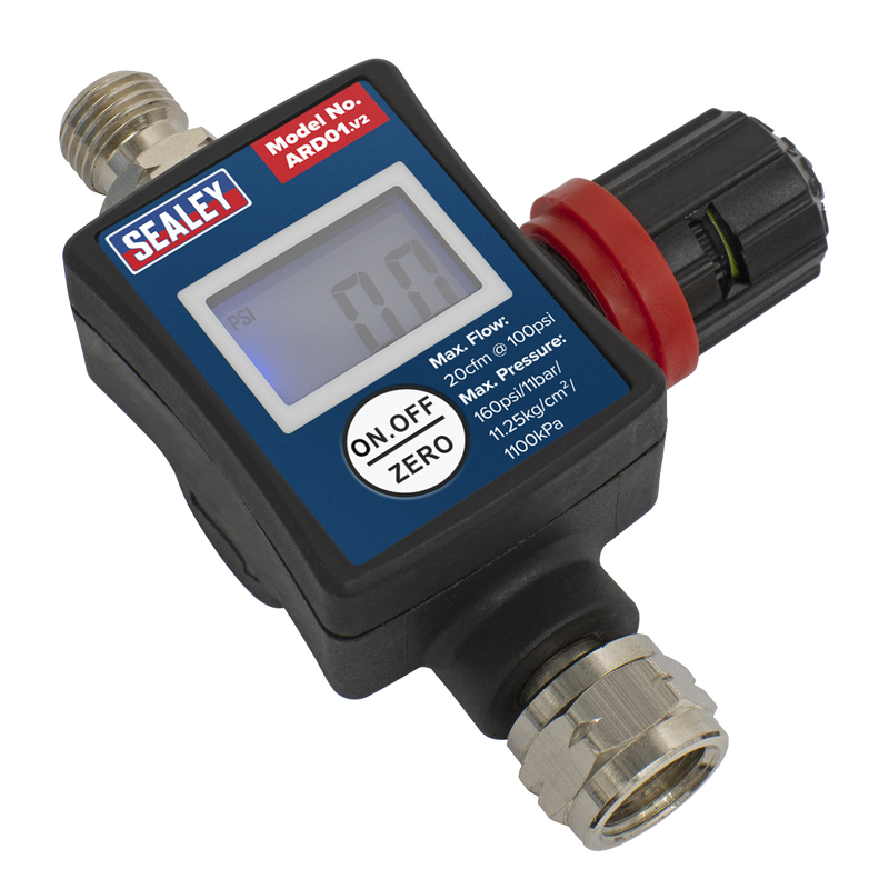 Sealey ARD01 On-Gun Digital Pressure Regulator/Gauge