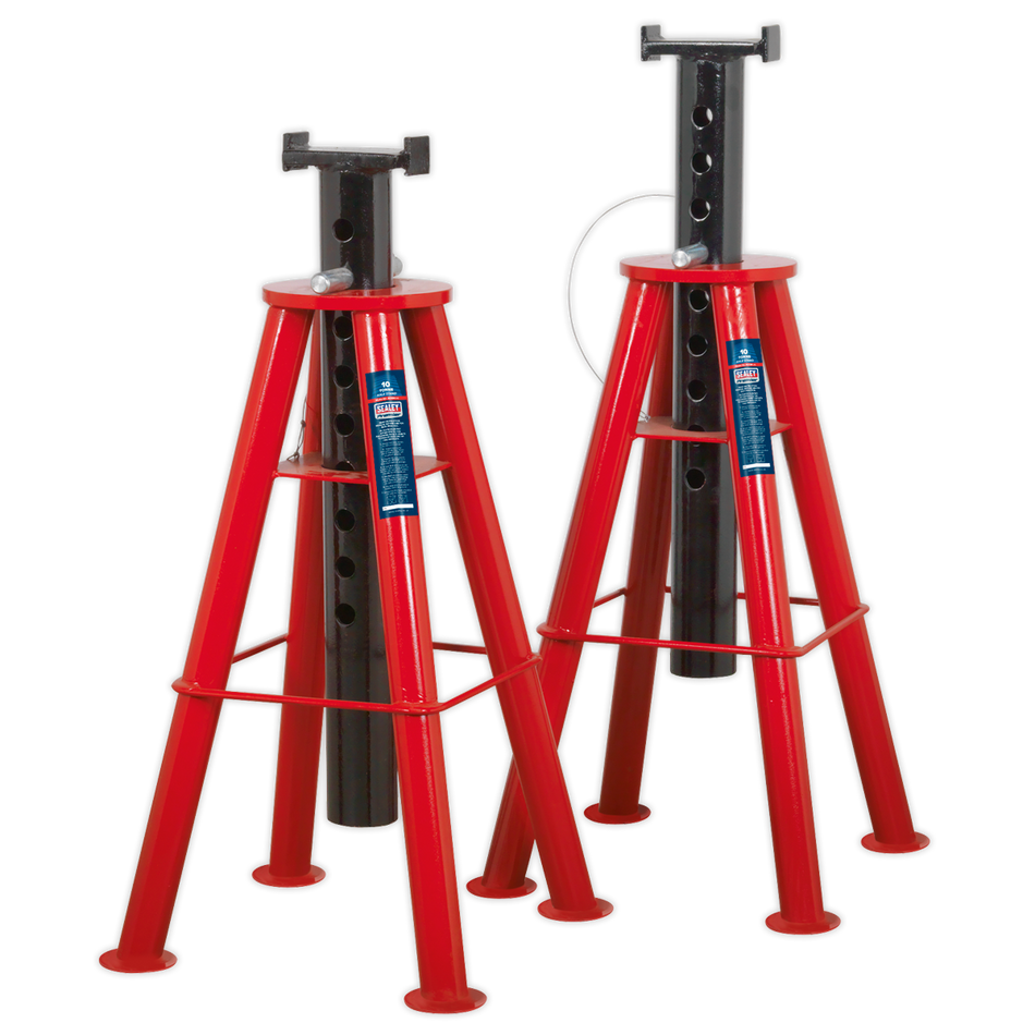 Sealey AS10H High Level Axle Stands (Pair) 10tonne Capacity per Stand
