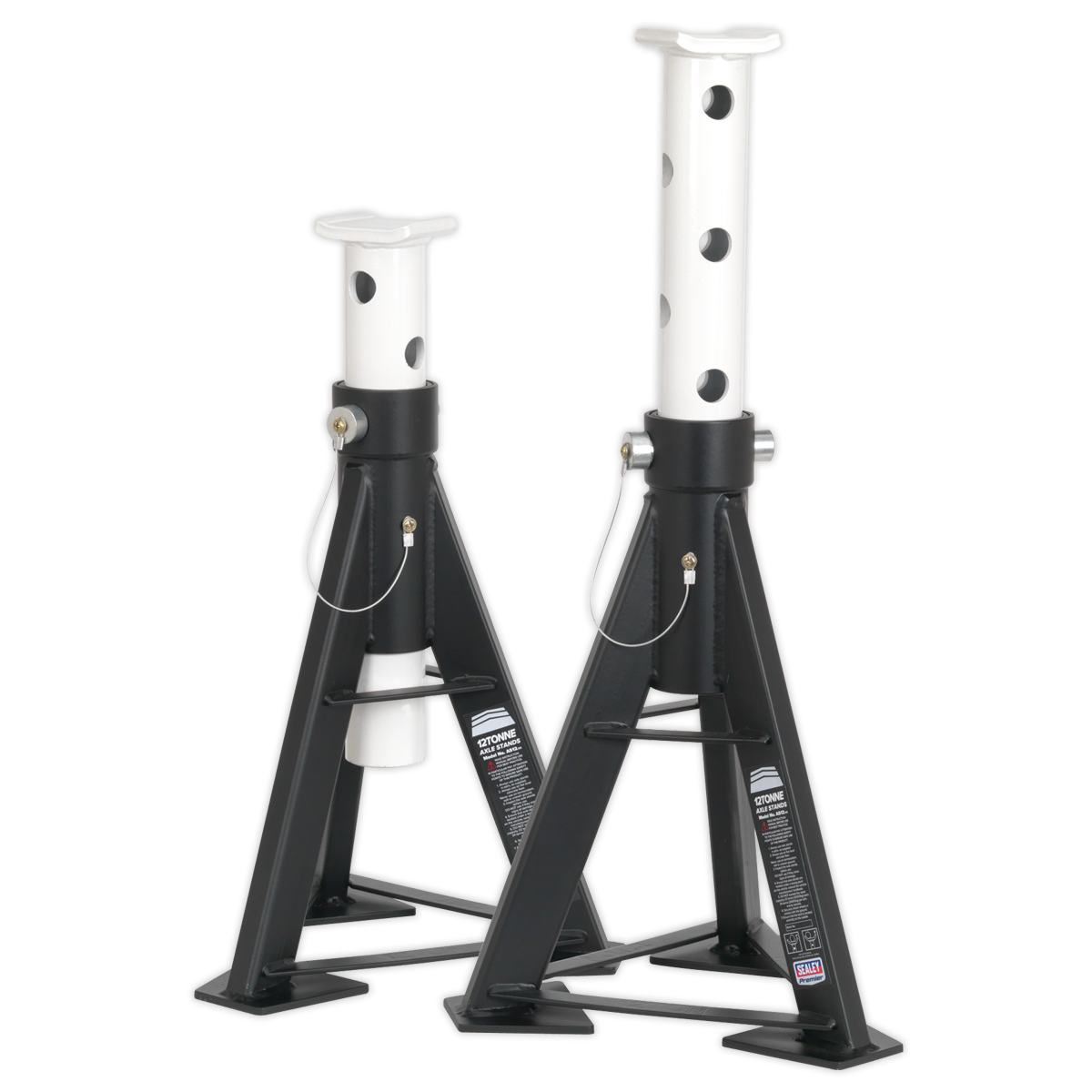 Sealey AS12 Axle Stands (Pair) 12tonne Capacity per Stand