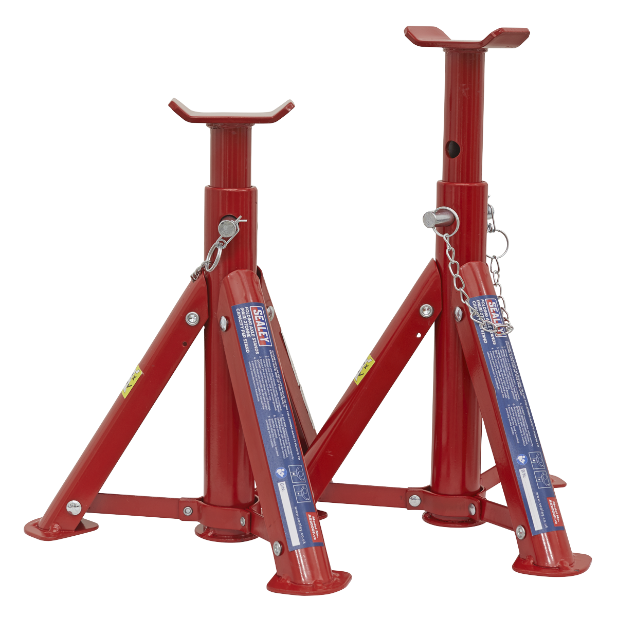 Sealey AS2000F Folding Axle Stands (Pair) 2tonne Capacity per Stand