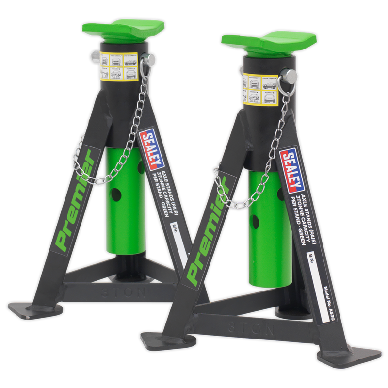 Sealey 3040AGCOMBO1 Trolley Jack 3tonne & Axle Stands (Pair) 3tonne per Stand Combo
