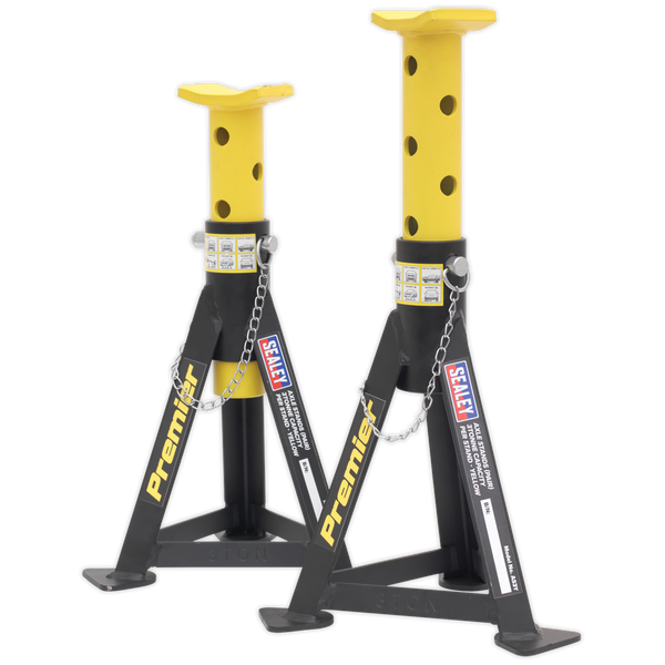 Sealey AS3Y Axle Stands (Pair) 3tonne Capacity per Stand - Yellow