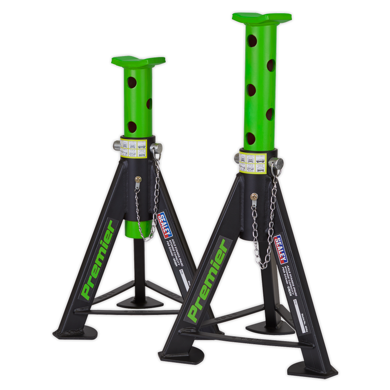 Sealey AS6G Axle Stands (Pair) 6tonne Capacity per Stand - Green