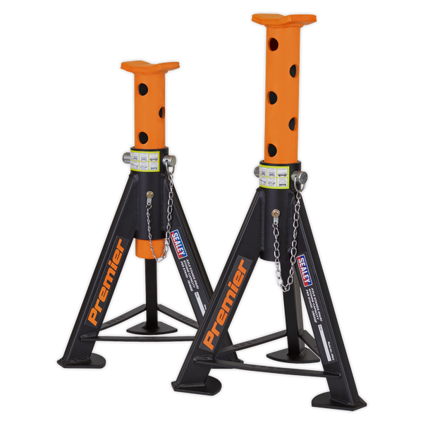 Sealey AS6O Axle Stands (Pair) 6tonne Capacity per Stand - Orange