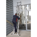 Sealey ATL11 11-Tread Trade Aluminium Telescopic Ladder EN 131