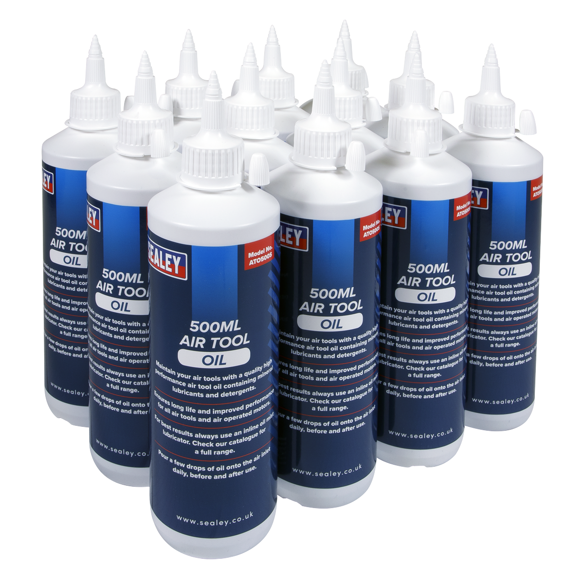 Sealey ATO/500 500ml Air Tool Oil - Pack of 12