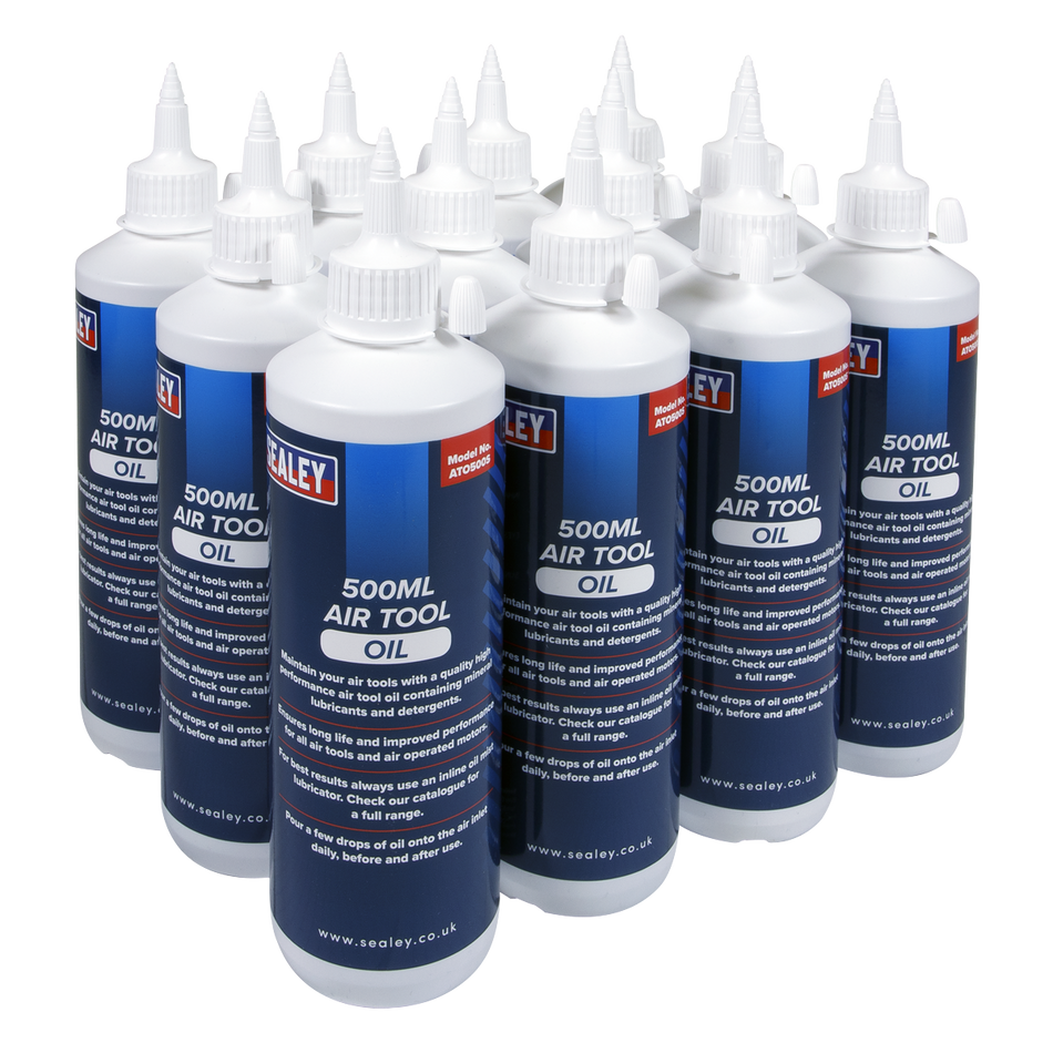 Sealey ATO/500 500ml Air Tool Oil - Pack of 12
