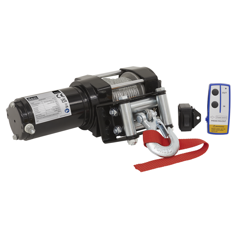 Sealey ATV1000W 12V ATV Winch 1000kg Line Pull