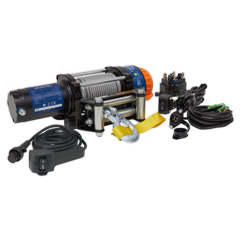 Sealey ATV2040 12V ATV/Quad Recovery Winch 2040kg (4500lb) Line Pull
