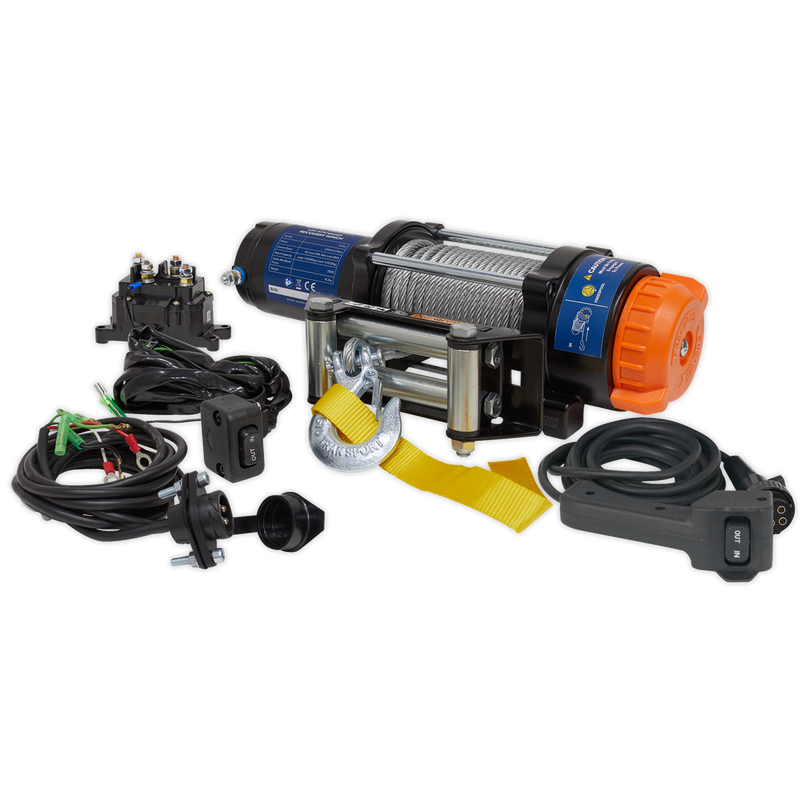 Sealey ATV2040 12V ATV/Quad Recovery Winch 2040kg (4500lb) Line Pull