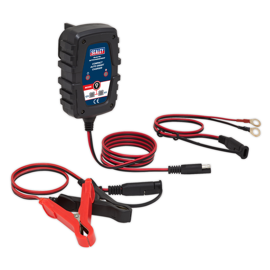 Sealey AUTOCHARGE100HF 1A 6/12V Compact Smart Trickle Charger