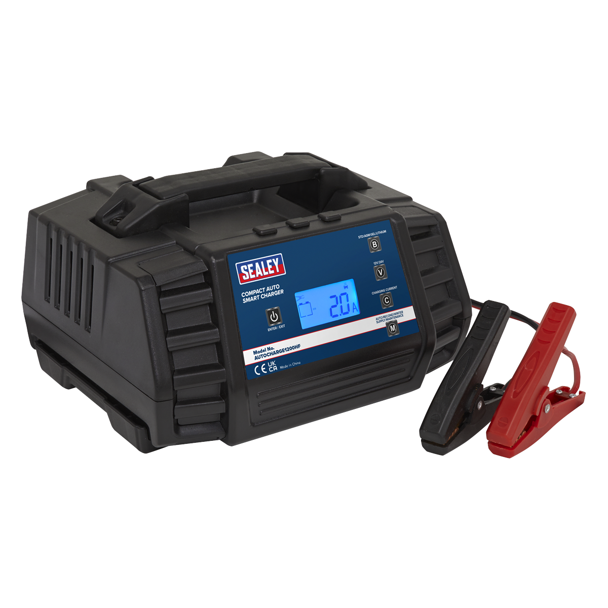 Sealey AUTOCHARGE1200HF 12A 9-Cycle 12/24V Compact Smart Charger & Maintainer