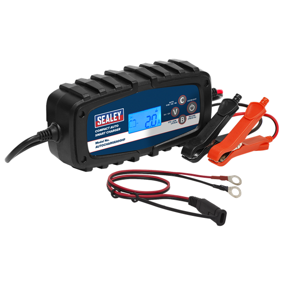 Sealey AUTOCHARGE400HF 4A 9-Cycle 6/12V Compact Smart Charger & Maintainer