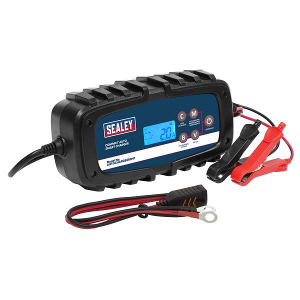 Sealey AUTOCHARGE650HF Compact Auto Smart Charger & Maintainer 6.5A 6/12V