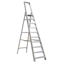 Sealey AXL10 10-Tread Industrial Aluminium Step Ladder - BS 2037/1