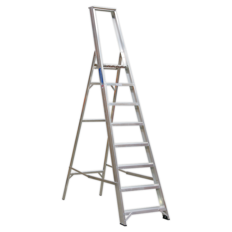 Sealey AXL8 8-Tread Industrial Aluminium Step Ladder - BS 2037/1
