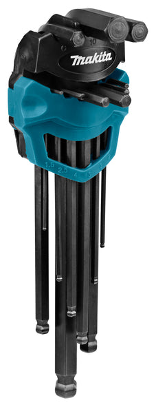 Makita B-65894 9 Piece of Hex Key Allen Keys Wrenches 1.5-10mm