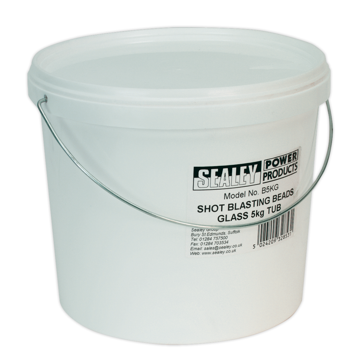 Sealey B5KG 5kg Tub Shot Blasting Beads - Glass