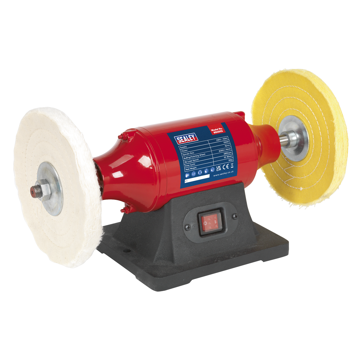 Sealey BB2002 200mm Bench Mounting Buffer Polisher 550W/230V