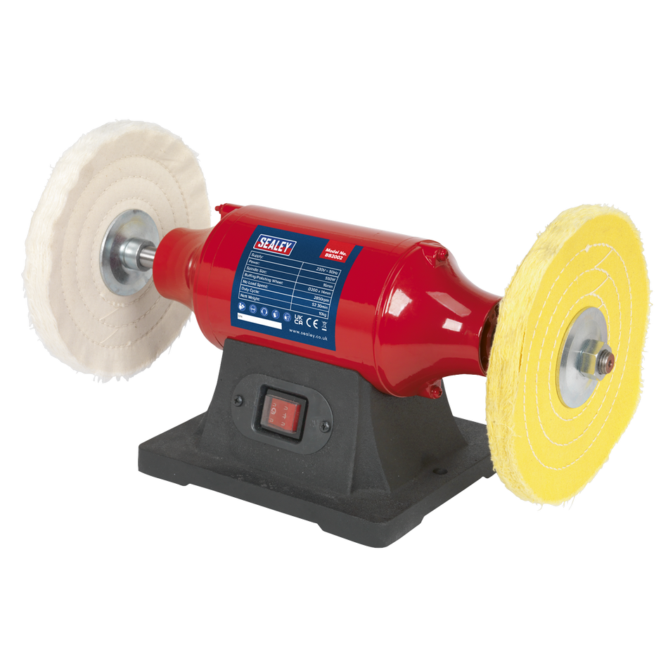 Sealey BB2002 200mm Bench Mounting Buffer Polisher 550W/230V