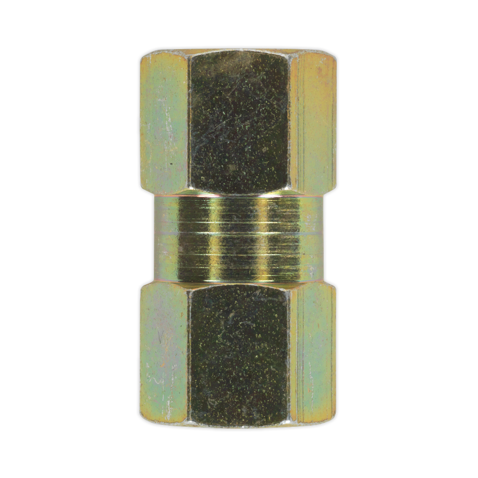 Sealey BC10100F M10 x 1mm Brake Tube Connector Female to Female - Pack of 10
