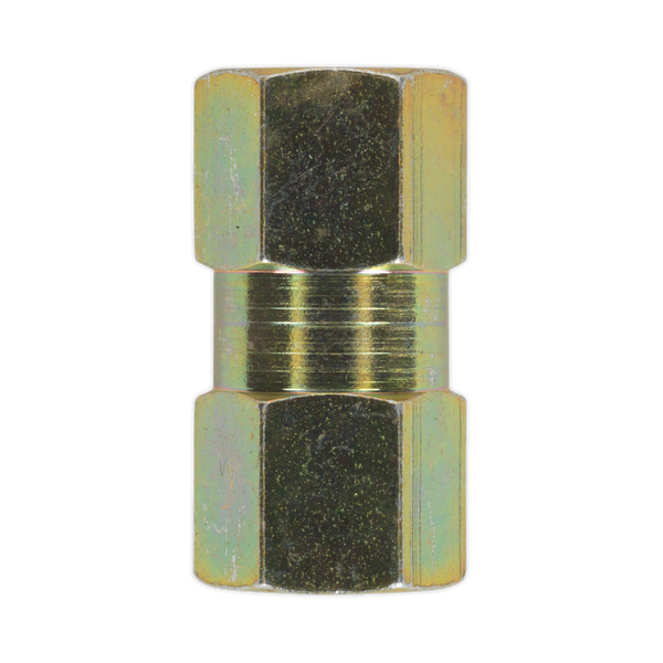 Sealey BC10100F M10 x 1mm Brake Tube Connector Female to Female - Pack of 10
